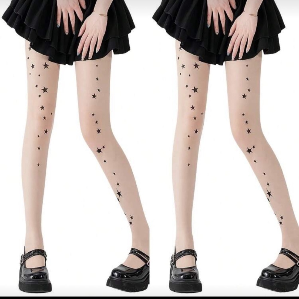 Star Patterned Nude Tights - Picture 5 of 5